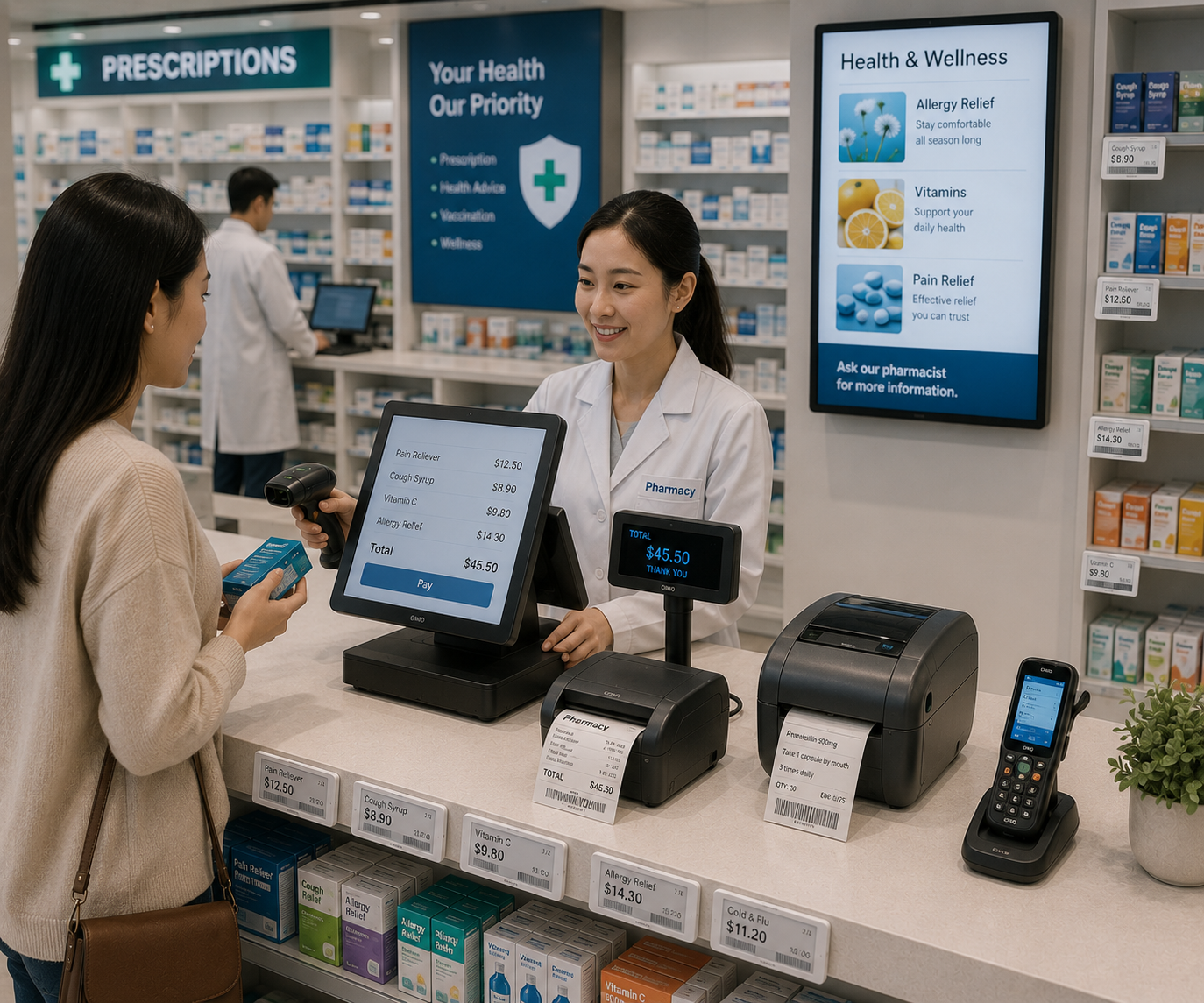 Clean Pharmacy Counter