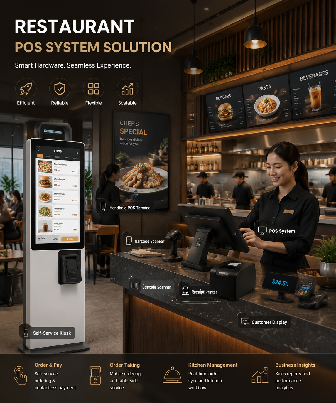 Restaurant POS and Kiosk Ecosystem