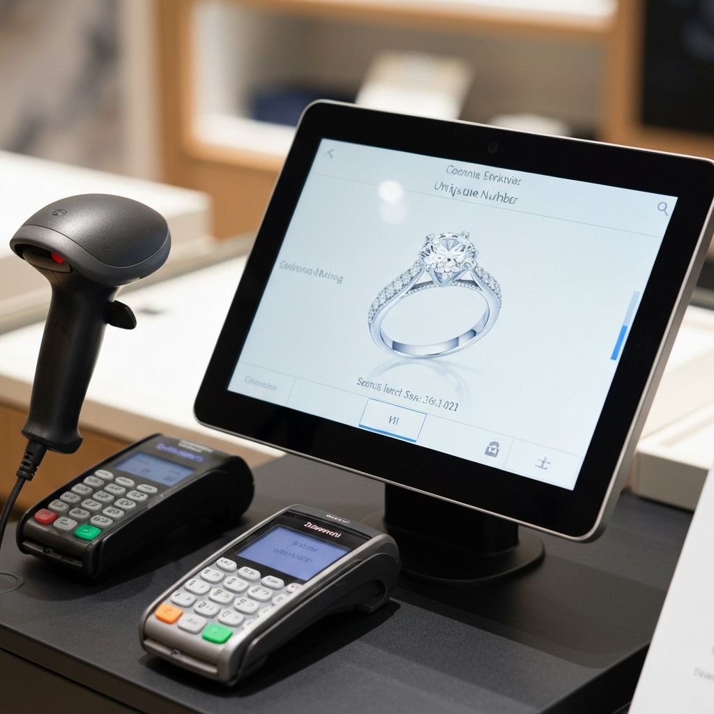Jewelry store POS checkout screen