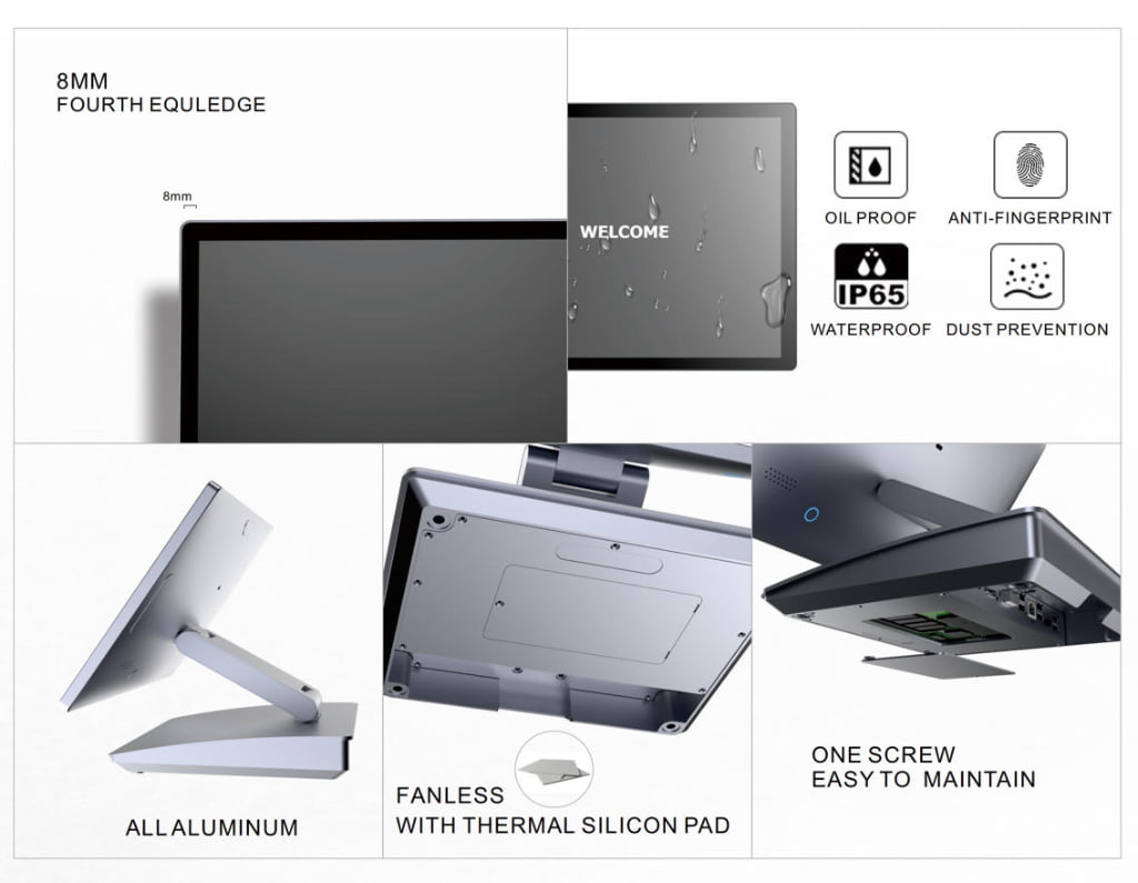 SN-P30 Foldable POS Terminal with full aluninum housing