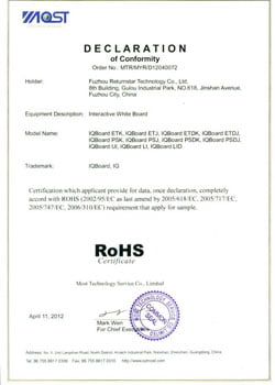 RoHS Certificate